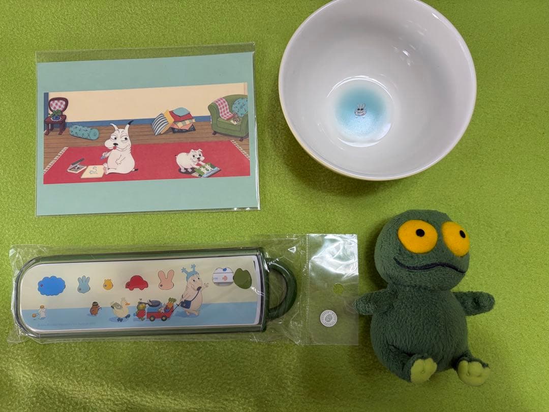 バムとケロ　カフェボウル　ポストカード　スプーン箸セット　ケロちゃんS