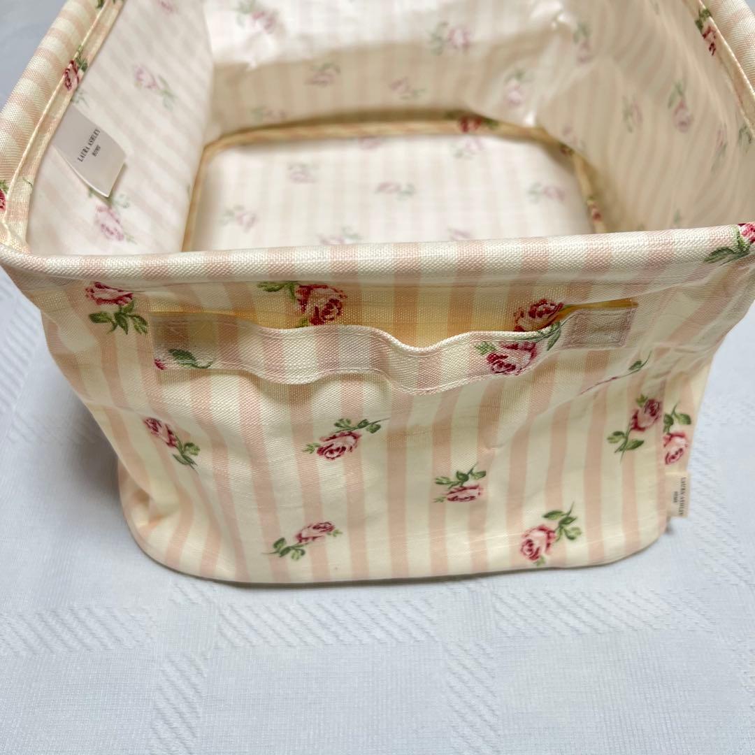 ローラアシュレイ（LAURA ASHLEY）ストレージボックス／布製バスケットM