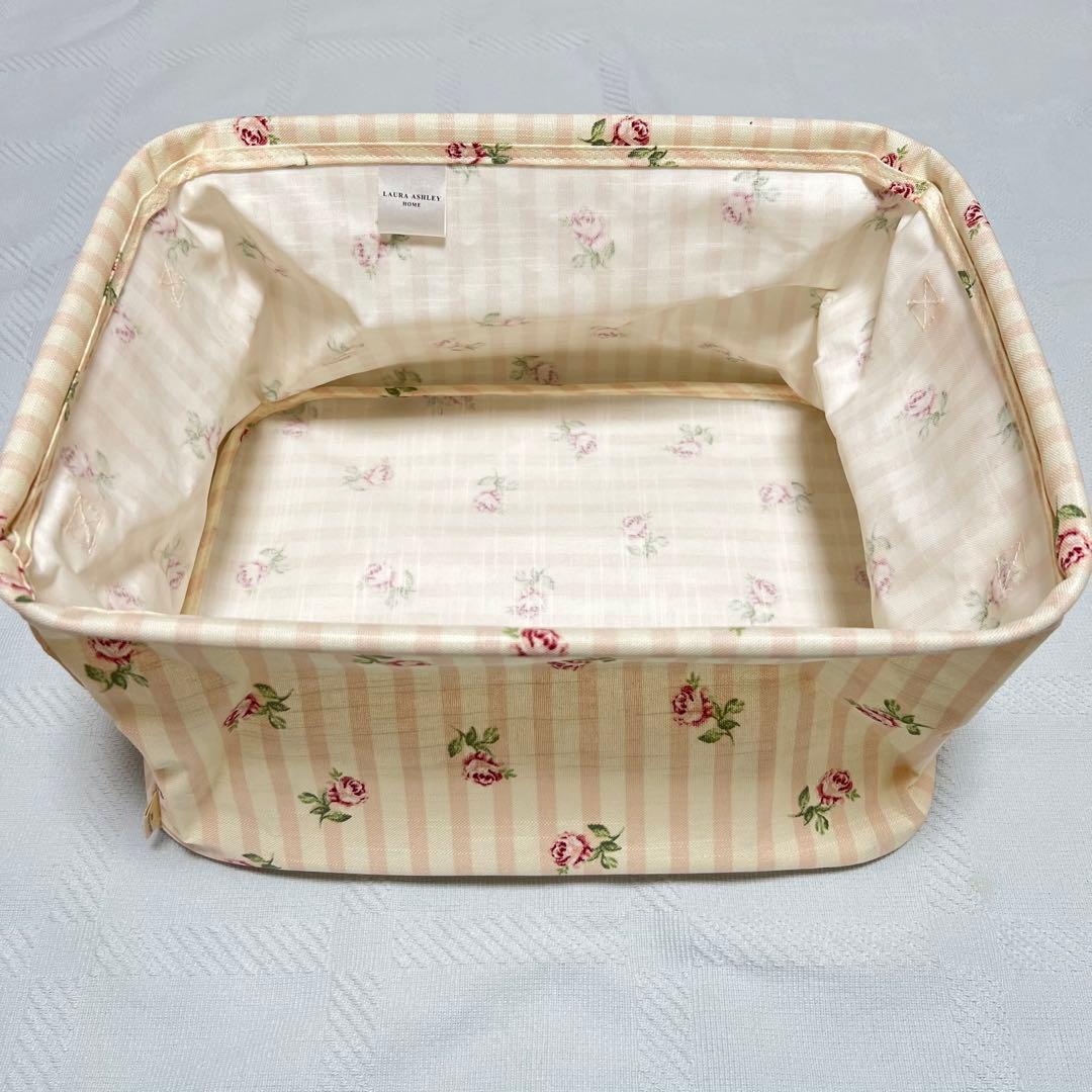 ローラアシュレイ（LAURA ASHLEY）ストレージボックス／布製バスケットM