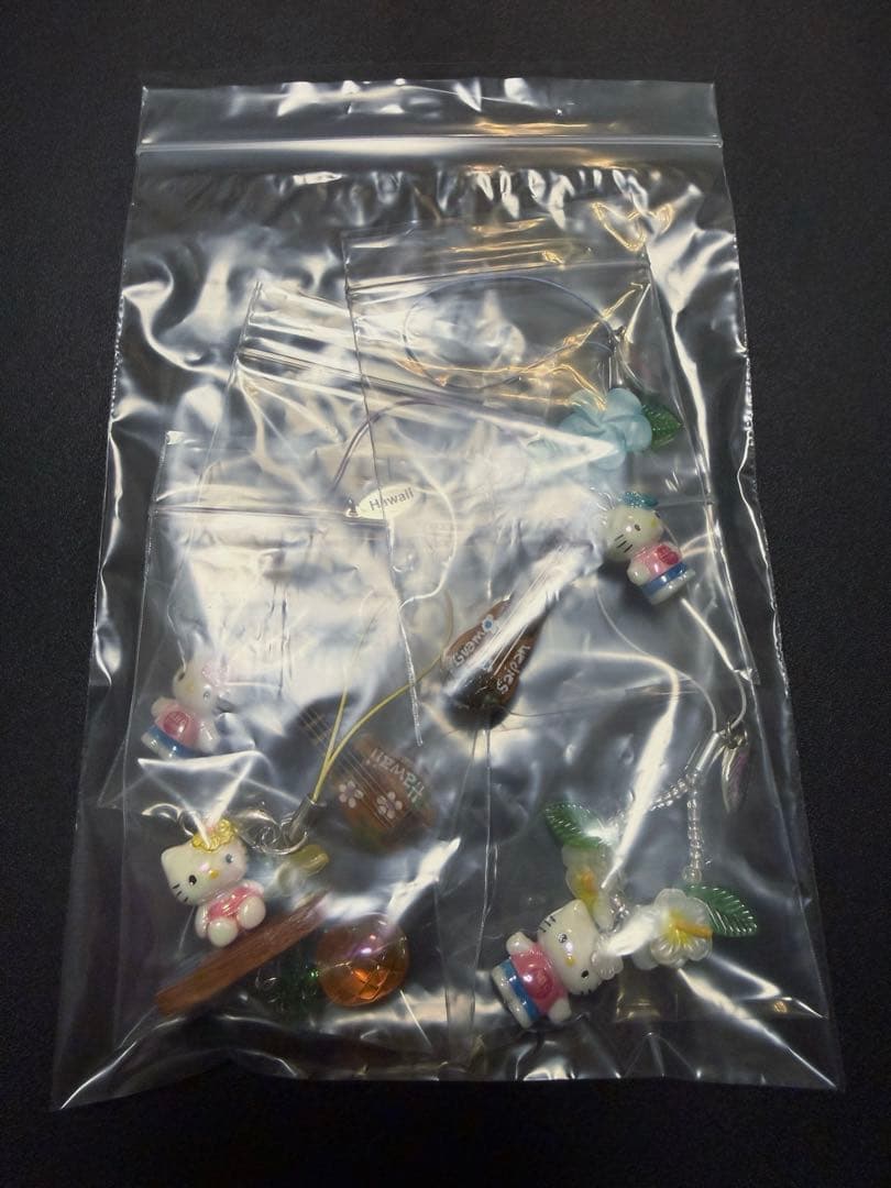 限定！ハワイグアムタイ white kitty白キティ根付けストラップ abc