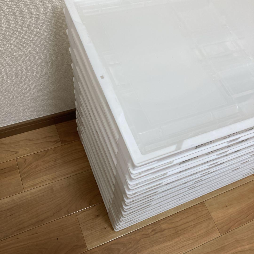 アスクル 「現場のチカラ」 ペタンコO-50B 50L ホワイト 10個セット