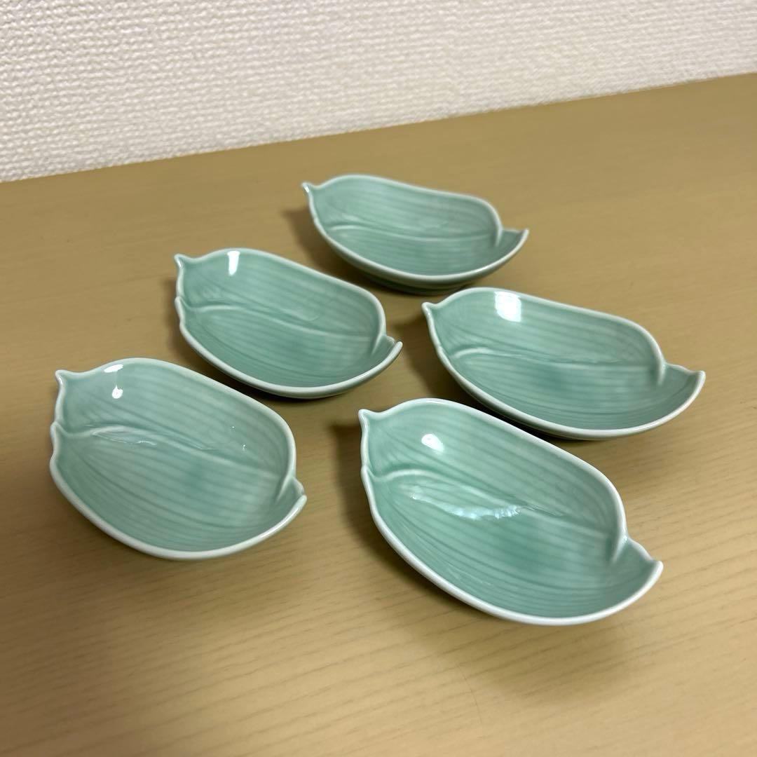 深川製磁 笹青磁 笹千代口揃【百年庵】5点セット