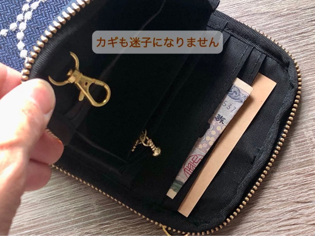 【スマホショルダー】ミナペルホネン タンバリン navy×white ネイビー