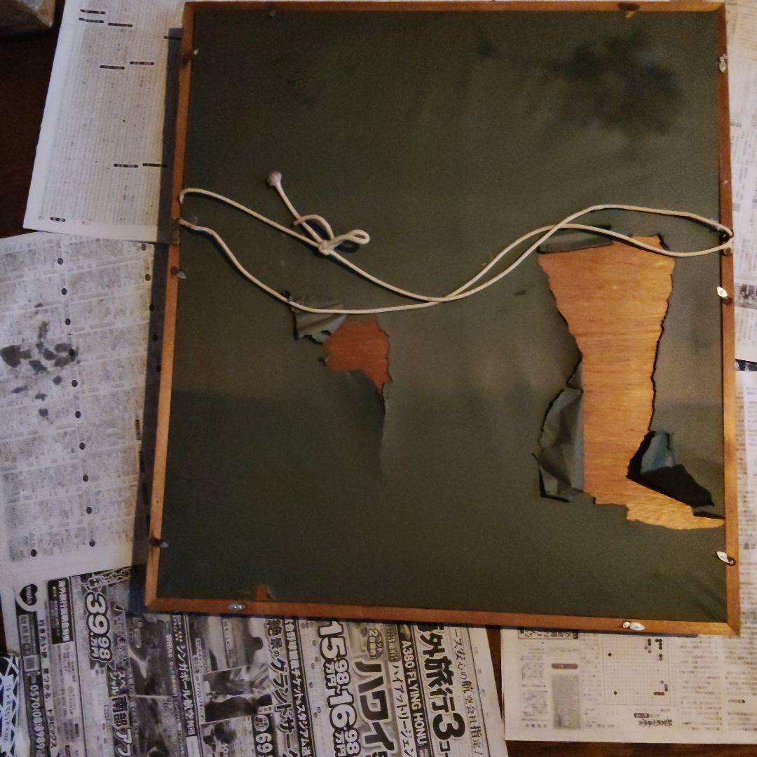 静物画 金色フレーム 花と果物