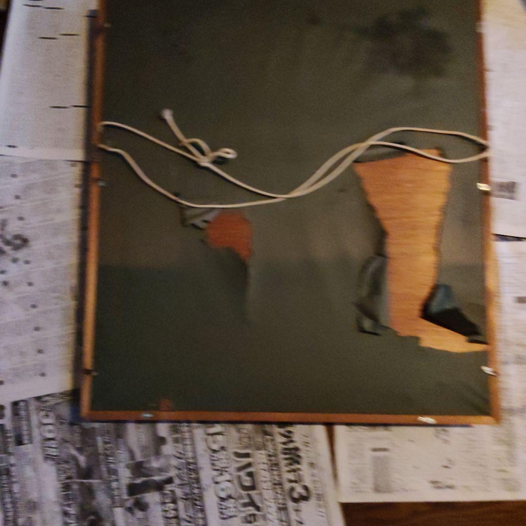 静物画 金色フレーム 花と果物