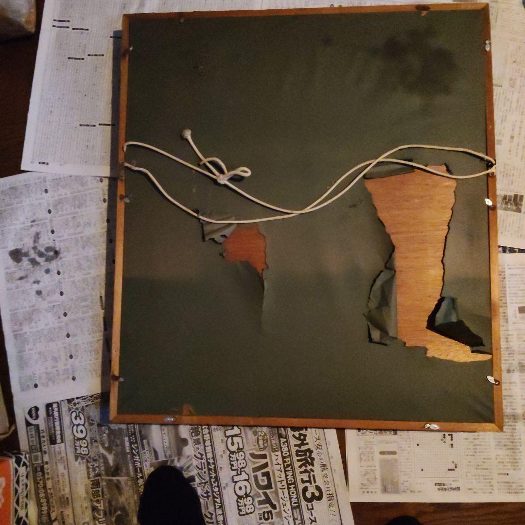 静物画 金色フレーム 花と果物