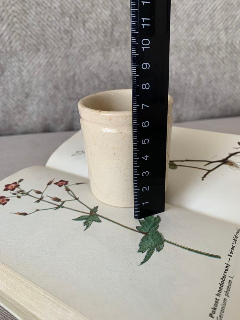 フランスアンティーク　小さな陶器のボトル5個セット