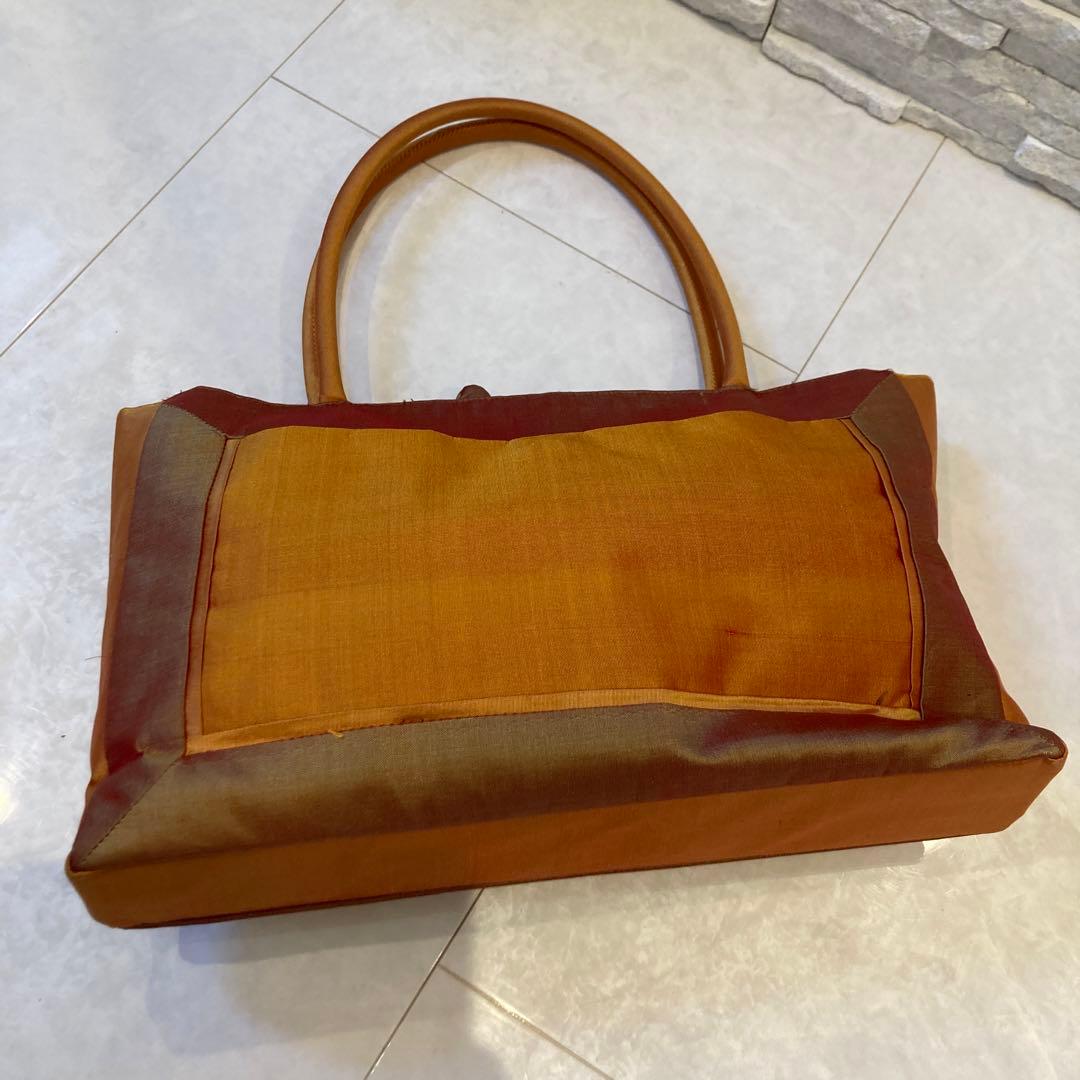 100% シルク　ハンドメイド　バッグ