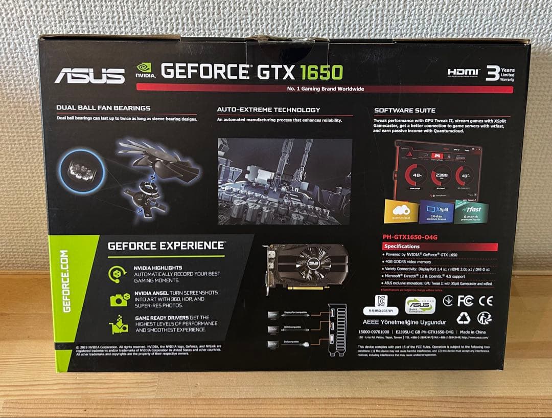 グラフィックボード・グラボ・ビデオカード ASUS GeForce GTX 1650 4GB PHOENIX