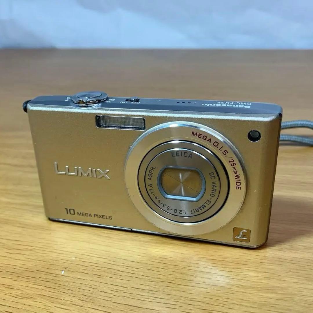 ジャンク】LUMIX DMC-FX35 ゴールド 動作未確認 LEICAレンズ