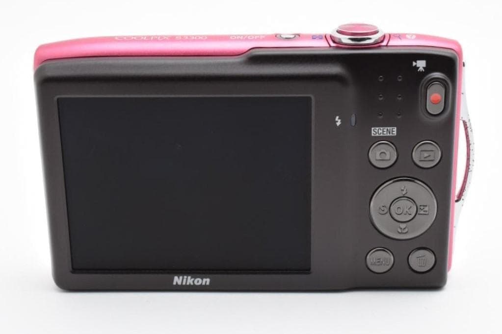 【ほぼ新品・返品保証】　ニコン　Nikon COOLPIX S3300 ピンク