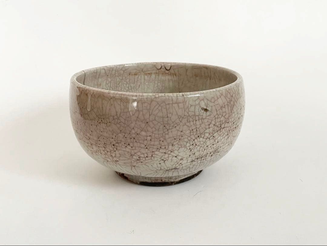 骨董　アンティーク　平清水焼　茶碗　抹茶碗　碗　金継ぎ　金継直しあり　箱なし