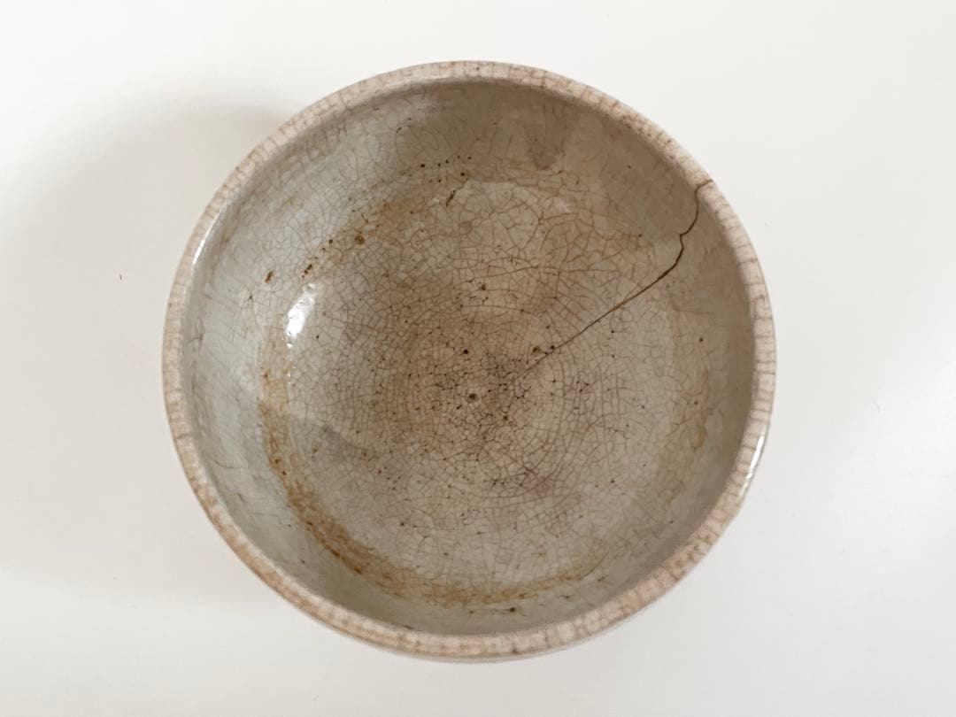 骨董　アンティーク　平清水焼　茶碗　抹茶碗　碗　金継ぎ　金継直しあり　箱なし