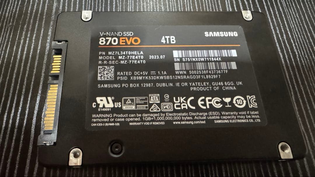 u*3様 Samsung SSD 870 EVO 4TB