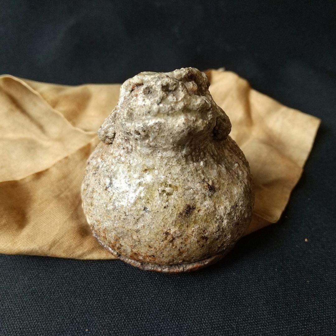 貴重 古信楽 獅子 香合 古箱 箱書あり 茶道具 骨董