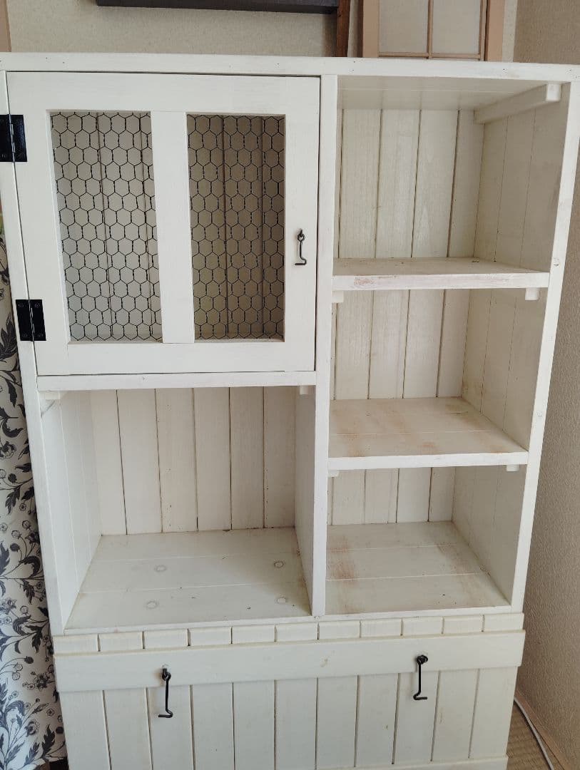 お値引中■アンティーク　ウォールキャビネット 木製 収納棚 飾り棚