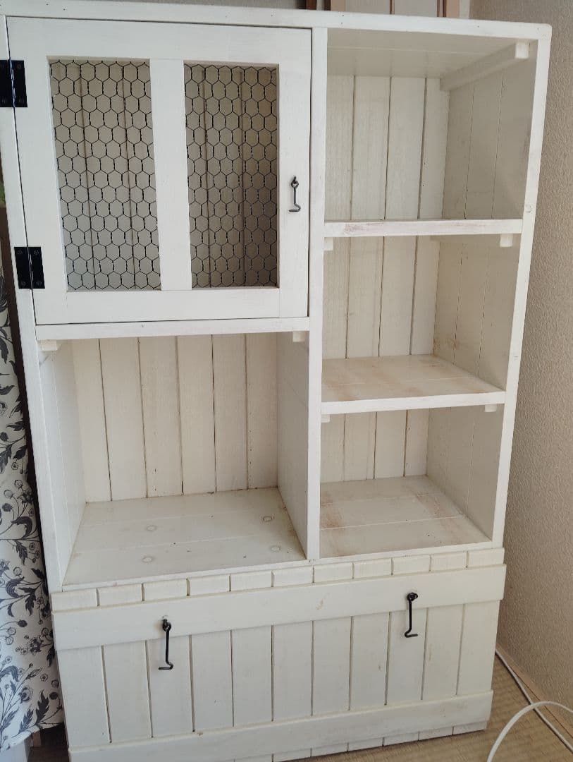 お値引中■アンティーク　ウォールキャビネット 木製 収納棚 飾り棚