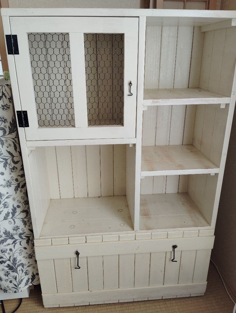 お値引中■アンティーク　ウォールキャビネット 木製 収納棚 飾り棚