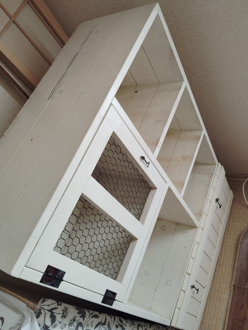 お値引中■アンティーク　ウォールキャビネット 木製 収納棚 飾り棚