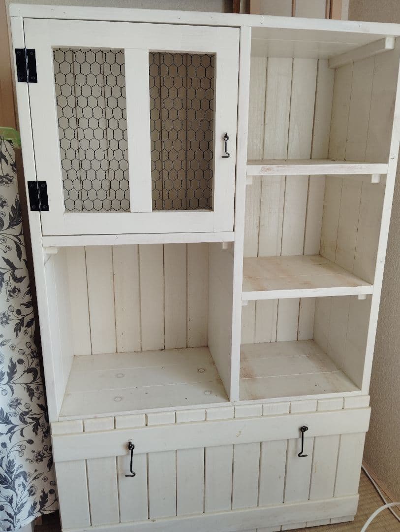 お値引中■アンティーク　ウォールキャビネット 木製 収納棚 飾り棚