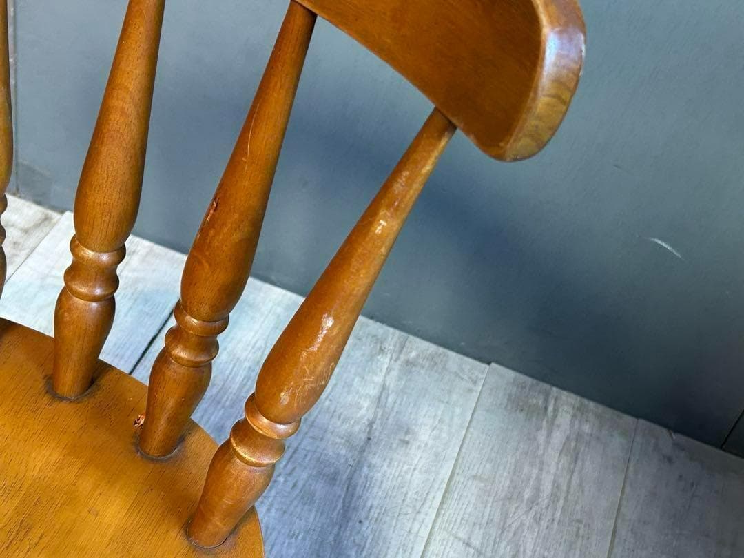 ②　飛騨産業　キツツキマーク　ウィンザーチェア　スポークチェア　SZ