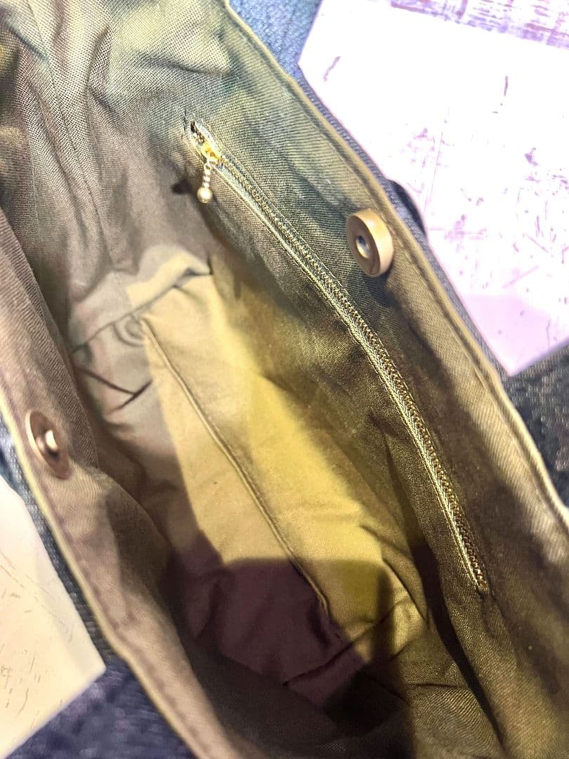 ロラライハリス♡ブラックグラデデニム♡刺繍のちょこっとお出かけミニバッグ♡