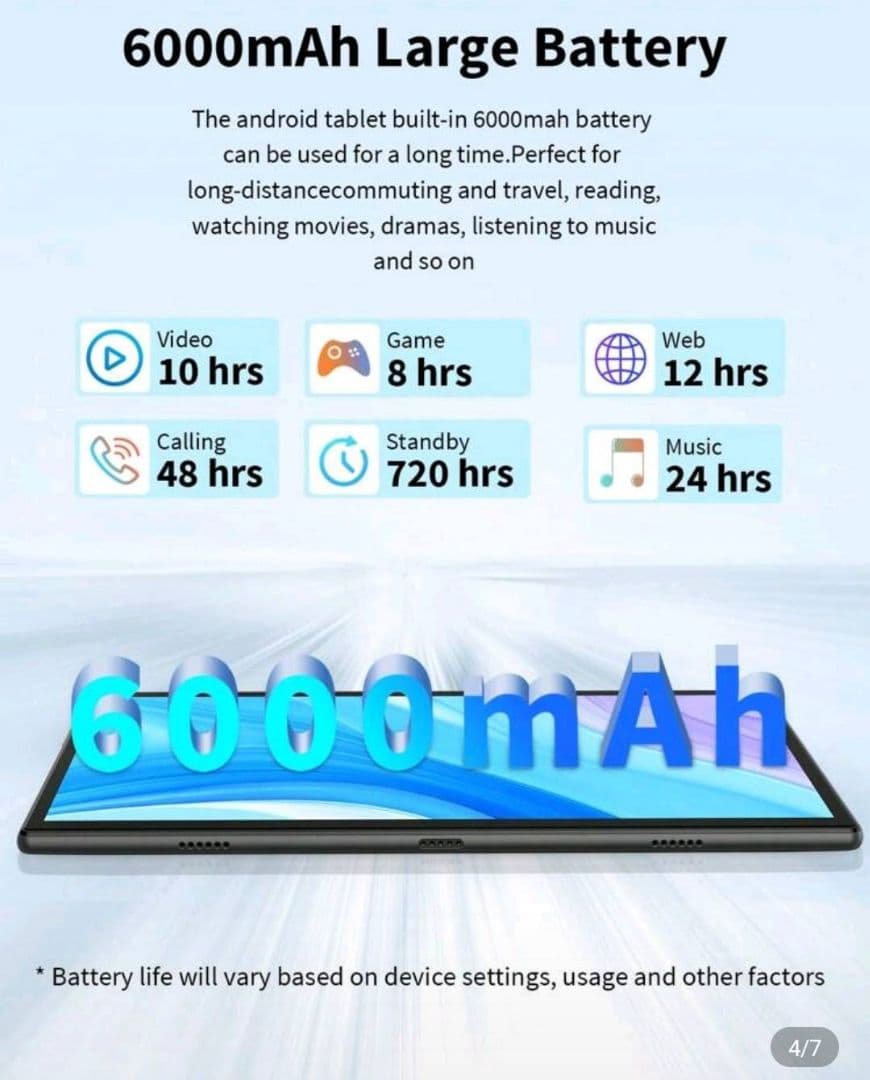 Relndoo Android 15 10インチタブレット 64GB