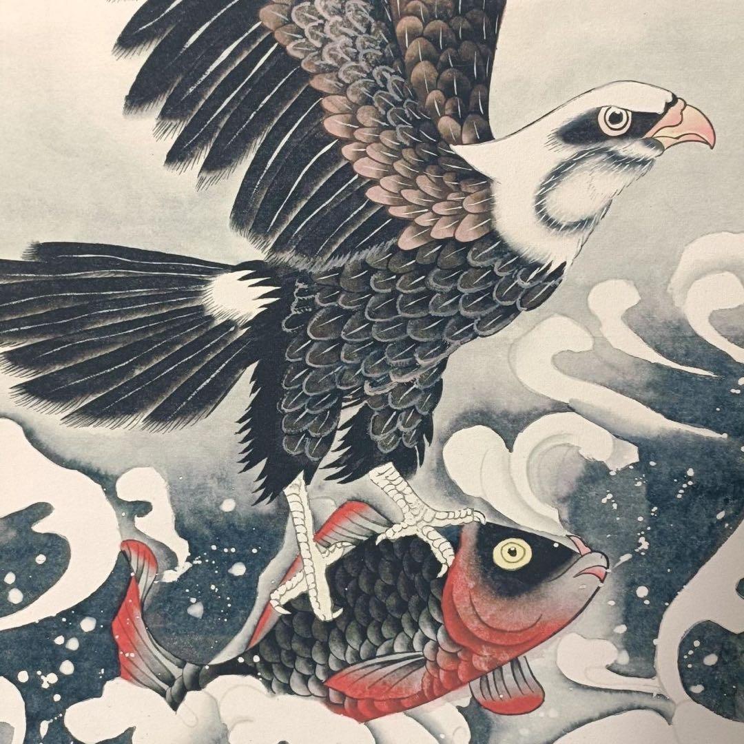 潘天寿 大展宏図　鷹図　中堂掛け軸　中国絵画　縁起物