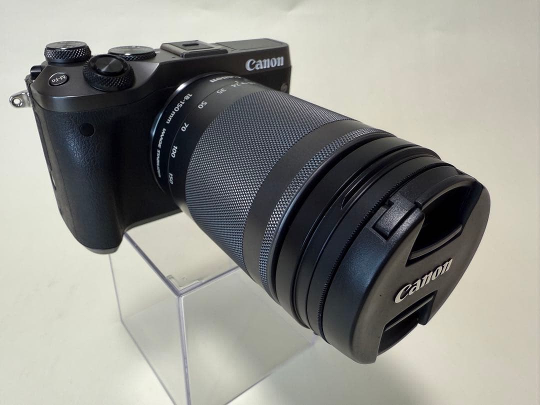 【美品】ミラーレスカメラ CANON EOS M6 レンズキット ブラック