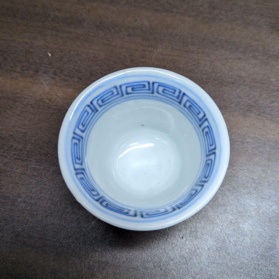 小*糸様 大明成化年製 款 染付 煎茶碗 五客＆成化年製 款 染付 煎茶碗