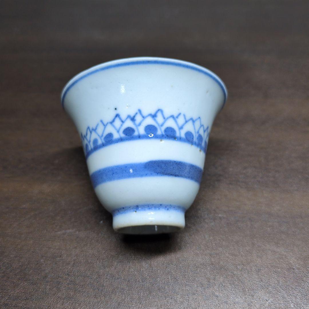 小*糸様 大明成化年製 款 染付 煎茶碗 五客＆成化年製 款 染付 煎茶碗