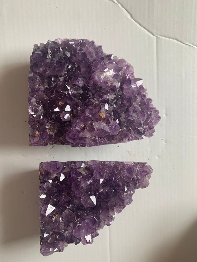 紫水晶、アメジスト、ブックエンド、置物