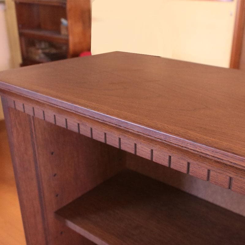 国産ブックシェルフ 本棚 幅88cm 木製シェルフ 引出付き 699-847