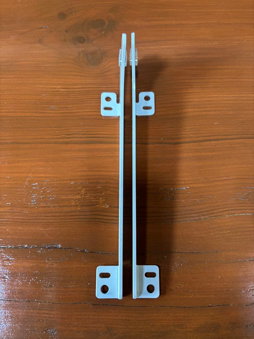 ホワイト プラスチック製 棚受けと棚柱 7個セット