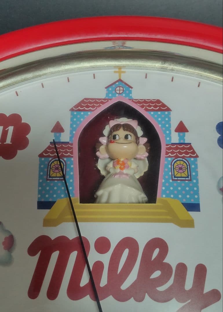 [中古]不二家ミルキーペコちゃん壁掛け時計