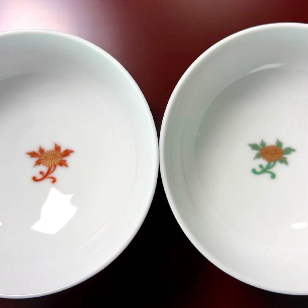 ー深川製磁ー 【未使用】 宮内庁御用達 金襴手 古伊万里唐草 夫婦組茶碗