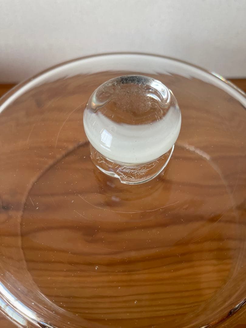 フランス　アンティーク　コンポティエ　ケーキスタンド　ガラスドーム付き