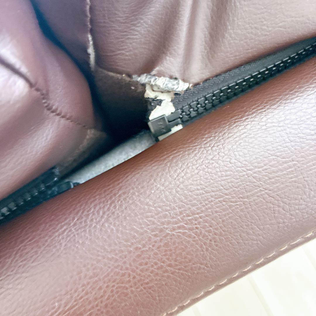 3人掛け レザー調ソファ ブラウン（東京インテリア購入）