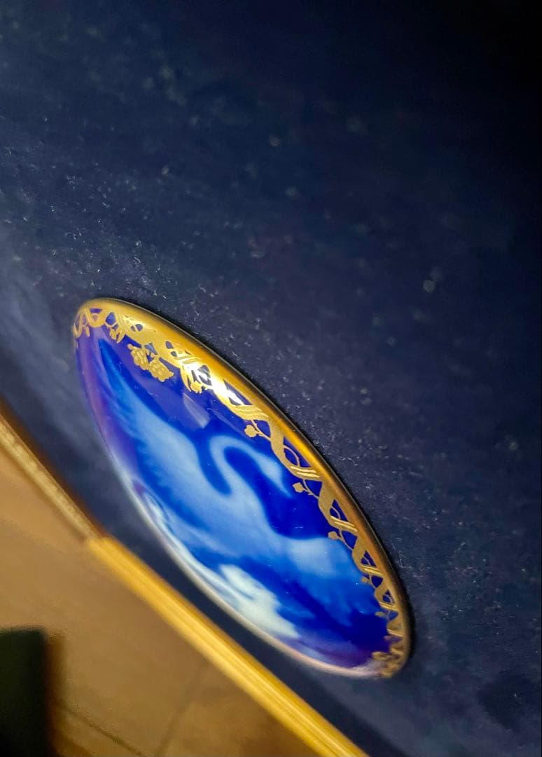 大倉陶園 陶額バレリーナ 白鳥 額装 美品 （S.H.サイン入り） 正規品