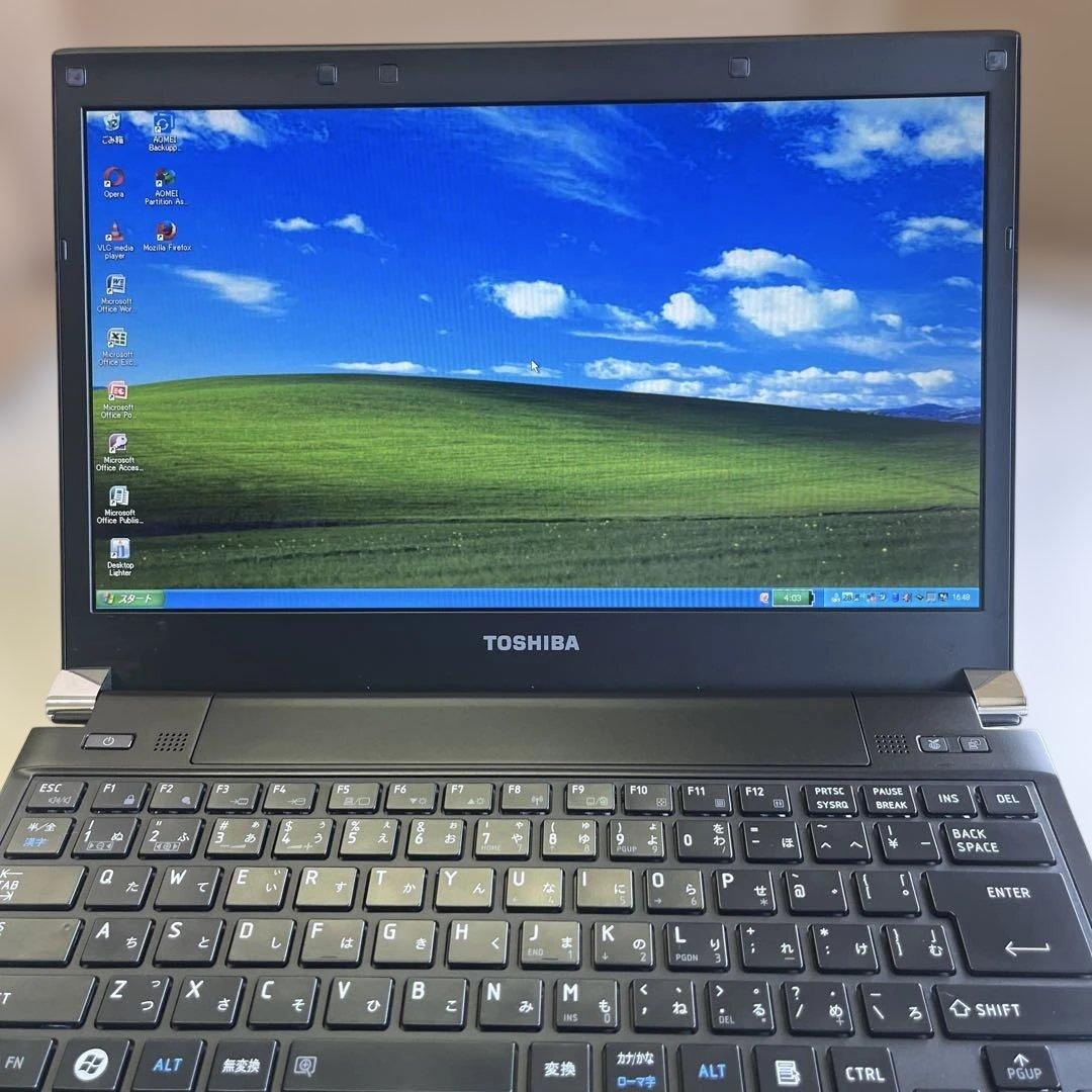 ☆格安美品☆Win XP☆東芝長時間バッテリー付13.3インチ液晶コンパクトPC