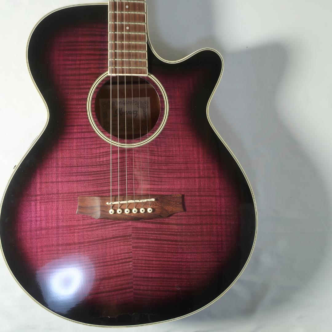 Ibanez AEG450 TP エレアコ ギター ハードケース付 虎杢パープル