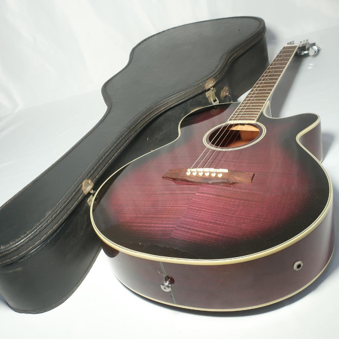 Ibanez AEG450 TP エレアコ ギター ハードケース付 虎杢パープル
