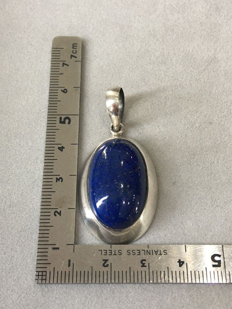 [新品] silver925 天然石　幸運　ラピスラズリ　ペンダントトップ