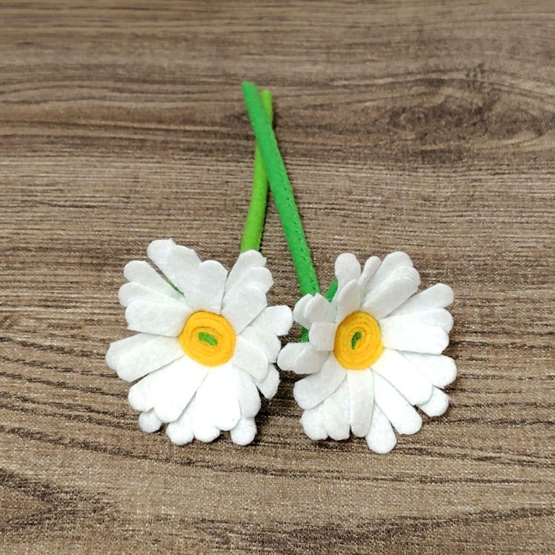 （売約済み）フェルト　ままごと　花　ミックス　紫リボン