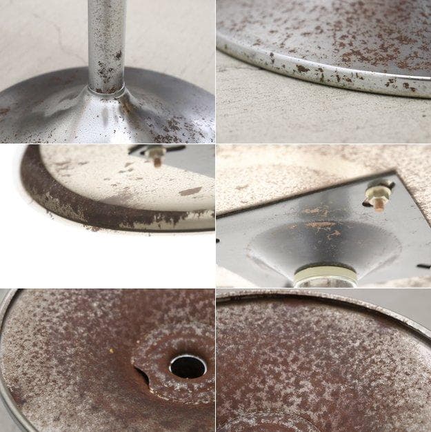 レトロ ヴィンテージ 回転スツール ラウンド 円形 ミッドセンチュリー 合皮 2