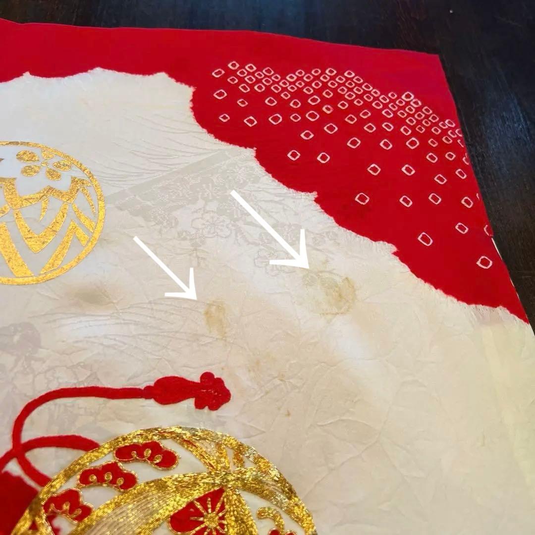 アンティーク 七五三 三歳 フルセット 着物 被布 小物一式 正絹 手鞠 赤