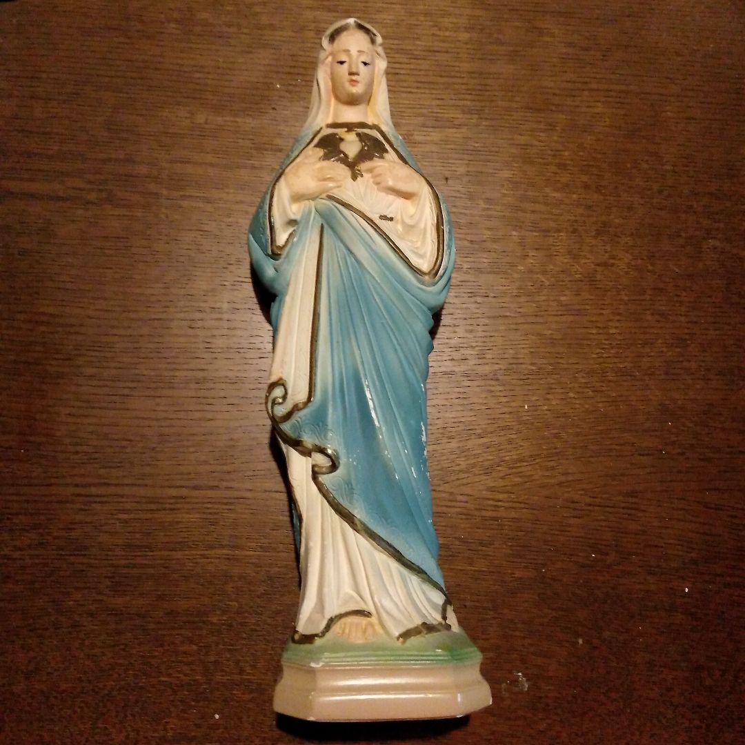 〔アンティーク〕キリスト像＆マリア像 2体セット