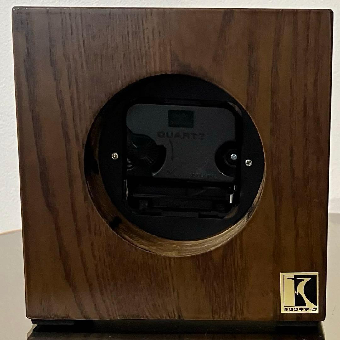 飛騨産業 キツツキマーク 木製時計 置き時計