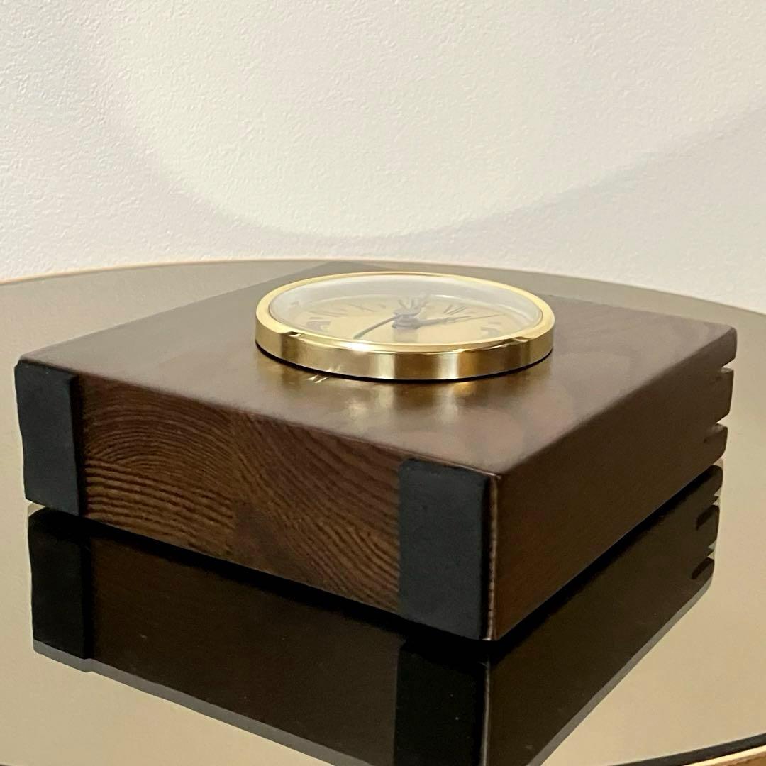 飛騨産業 キツツキマーク 木製時計 置き時計