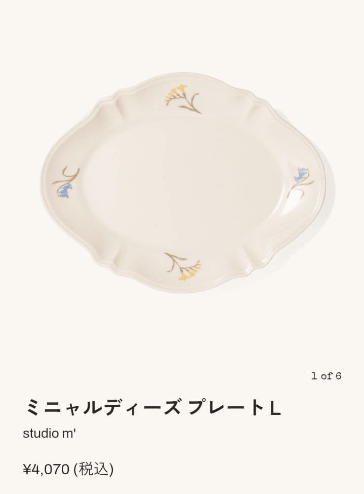 スタジオエム　ミニャルディーズ プレートL 2枚セット